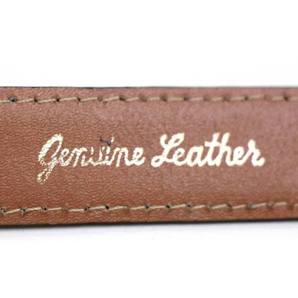 BRAIDED BLACK GENUINE LEATHER 7/8